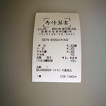 阿佐利 本店 - レシート