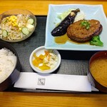 割烹 竹乃花 - 【2021.8.26(木)】赤城牛のハンバーグランチ(大根おろしソース)1,300円