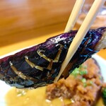 Kappou Takeno Hana - 【2021.8.26(木)】赤城牛のハンバーグランチ(大根おろしソース)1,300円の焼き茄子