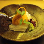 目板鰈と海胆。