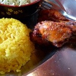 タンドリーチキンとターメリックライス