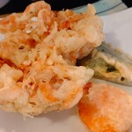 和のごはん みかづき - かき揚げ・人参・ピーマン