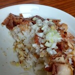 きく屋 - 煮干スープをかけて・・・旨し❗️