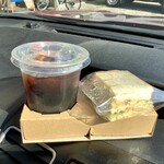 宝当乃館 - サバーサンド(200円)と水出しコーヒー(セット価格で+100円)