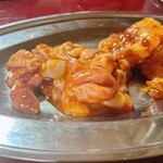 味楽苑 - コブクロ ハーフ 辛味噌 385円