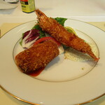 西洋料理 三笠會館 - 有頭海老フライとズワイ蟹のクリームコロッケ
