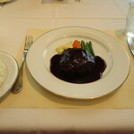 西洋料理 三笠會館 - 黒毛和牛のハンバーグ　デミグラスソース