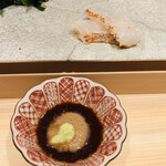 寿司栄 - 釣りキンキ　炙り　キンキの肝醤油