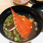 寿司栄 - ワタリガニの味噌汁