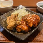 Kankoku Gohan Sakaya Daidai - からあげとヤンニョムチキンの合い盛り定食