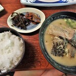 滝の茶屋 - 飯、鯉こく、漬物