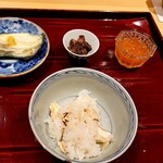 銀座 しのはら - イクラ・鰻の山椒煮・水ナス