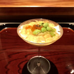 ななにん - 枝豆のムース、馬糞雲丹