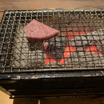 松阪牛 寿ゞきん - ヒレ焼き中