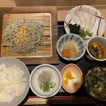 旬鮮 黒豚 へぎそば 大阪 然 - へぎ蕎麦と鯛めし御膳