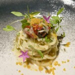 リストランテ シンティッラ - 毛蟹とカラスミの冷たいタリオリーニ