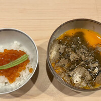 はらまさ - イクラ丼と茶碗蒸し(中にフォアグラ)