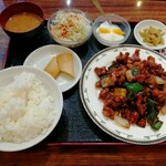 Kaimirou - 鶏肉と味噌炒め定食(680円)