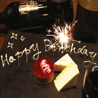 For birthdays and anniversaries! Fireworks☆Dessert plate service!