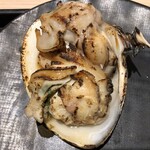 麺屋一燈 - はまぐり蕎麦とジャガイモのブランマンジェ風 ウニとジュンサイのゼリー載せ