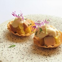 能勢 日本料理 新 - 玉蜀黍と豆腐クリームのタルト