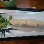 とり常 - ささみワサビは半生で、わさびと塩加減が最高