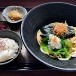 麺どころ 晃庵 - 茄子の忘れ煮 うどん定食