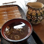 十割蕎麦 鴨料理 ならや - そば湯。