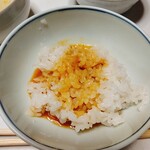 すき焼割烹 日山 - 卵かけご飯