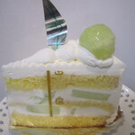 ル・ジャルダン・ブルー - メロンのショートケーキ・サイドから