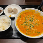 橙 - 白胡麻坦々麺焼売セット