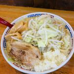 自家製麺屋 登夢道 - 味噌もやし＋にんにく多め