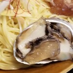 塩そば専門店 桑ばら - 国産黒毛和牛とアワビ出汁の丸ごとアワビの塩つけ麺＋牛スジトッピング