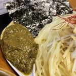 塩そば専門店 桑ばら - 国産黒毛和牛とアワビ出汁の丸ごとアワビの塩つけ麺＋牛スジトッピング
