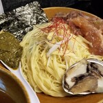 塩そば専門店 桑ばら - 国産黒毛和牛とアワビ出汁の丸ごとアワビの塩つけ麺＋牛スジトッピング
