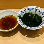 鮨 由う - ・三陸産 わかめ ポン酢で