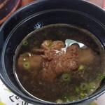 会津郷土食 鶴我 - さくらしぐれ煮かな？あばら骨についた肉のスープ