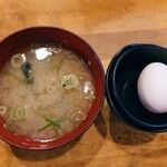 Densetsu No Sutadonya - みそ汁＋生卵