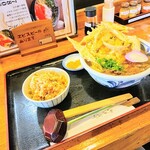 久兵衛 - 肉ごぼう天セット(¥980)