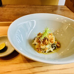 齋華 - ◆スペシャリテ　黒鮑と肝の和えそば