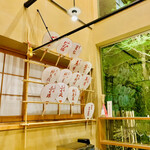 齋華 - ◎京都らしく、芸妓、舞妓さんの京丸うちわも飾ってある。