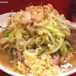 ラーメン二郎 - 小豚 「ニンニクアブラカラメ」(750円) 2008/10