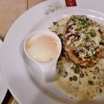 モッツラレラチーズでクリームマスタードソース