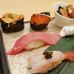 梅丘寿司の美登利 - ⚫大トロ、いくら、雲丹、ボタン海老