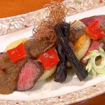 おおさか料理 淺井 東迎 - どなん和牛イチボのゴボウソース