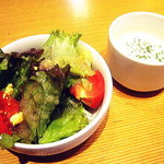 fino - 2009年5月　週替りパスタランチのサラダとスープ