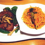 fino - 2009年5月　やわらか牛肉のコートレッタ狩人風＆ハーフパスタ