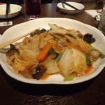 盤古茶屋 - 五目アンカケかた焼きそば \750