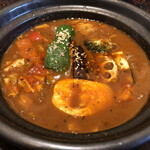スープカリー ばぐばぐ - ご飯 中盛 辛さ5  和風スープ