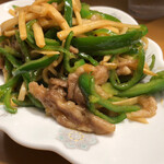 中華料理 樹利 - 竹の子ピーマン細切り炒め